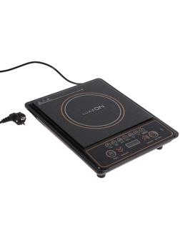Плитка электрическая LuazON LIP-001, индукционная, 1 конфорка, 2100 Вт, чёрная