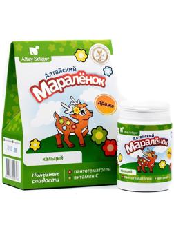 Драже для детей Altay Seligor «Алтайский маралёнок» с пантогематогеном, витамином С и кальцием, 70 г