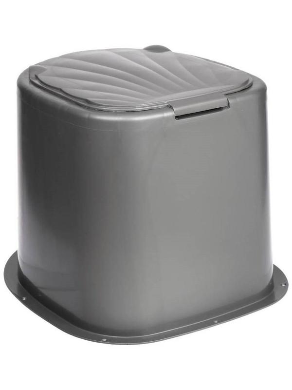Туалет дачный, h = 35 см, без дна, с отверстиями для крепления к полу, серый