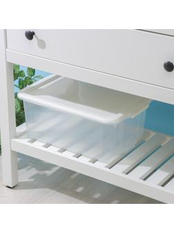 Контейнер для хранения с крышкой Porter, 14 л, 42,5×31,5×17,5 см, цвет слоновая кость