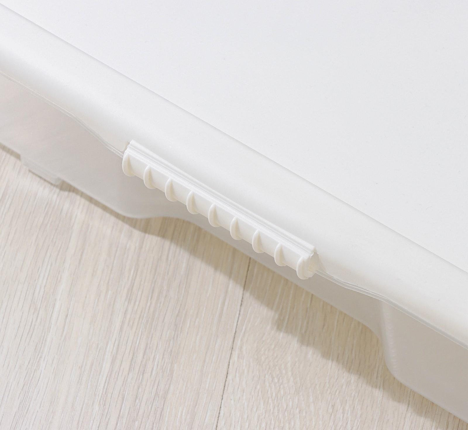 Контейнер для хранения с крышкой Porter, 18 л, 66×42×12 см, цвет слоновая кость