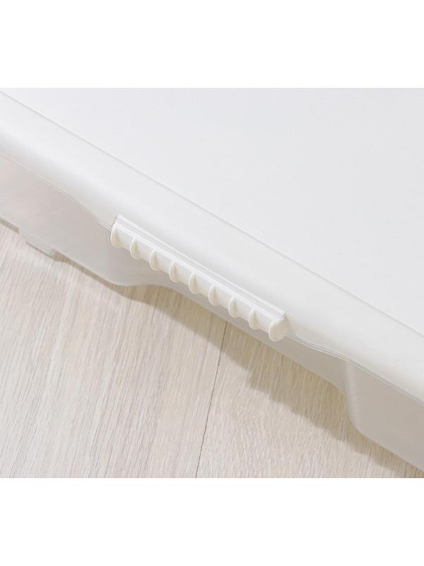 Контейнер для хранения с крышкой Porter, 18 л, 66×42×12 см, цвет слоновая кость