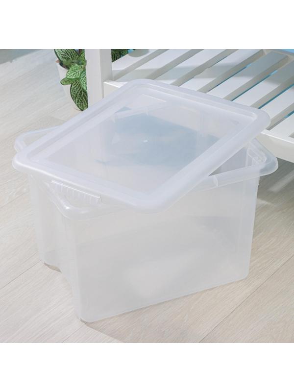 Контейнер для хранения с крышкой Porter, 21 л, 43×32×27 см, цвет прозрачный