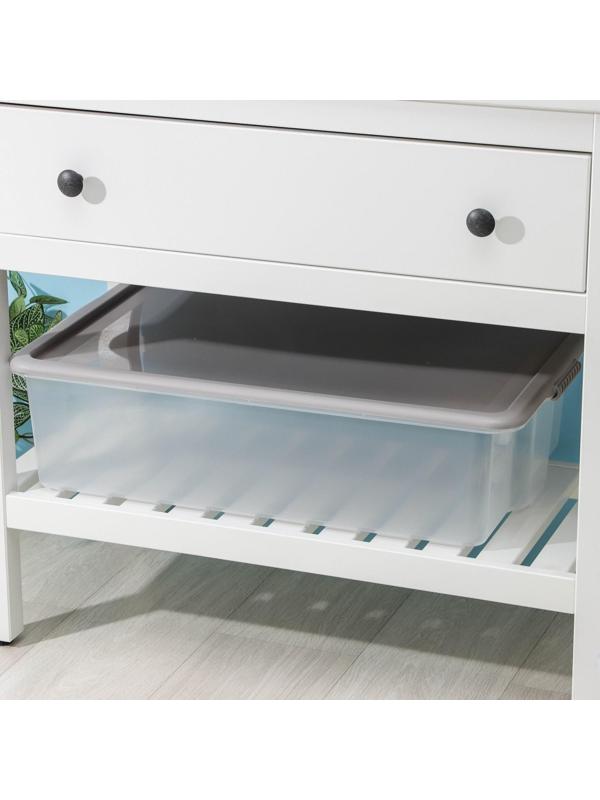 Контейнер для хранения с крышкой Porter, 32 л, 64×41,5×17,5 см, цвет дымчато-серый