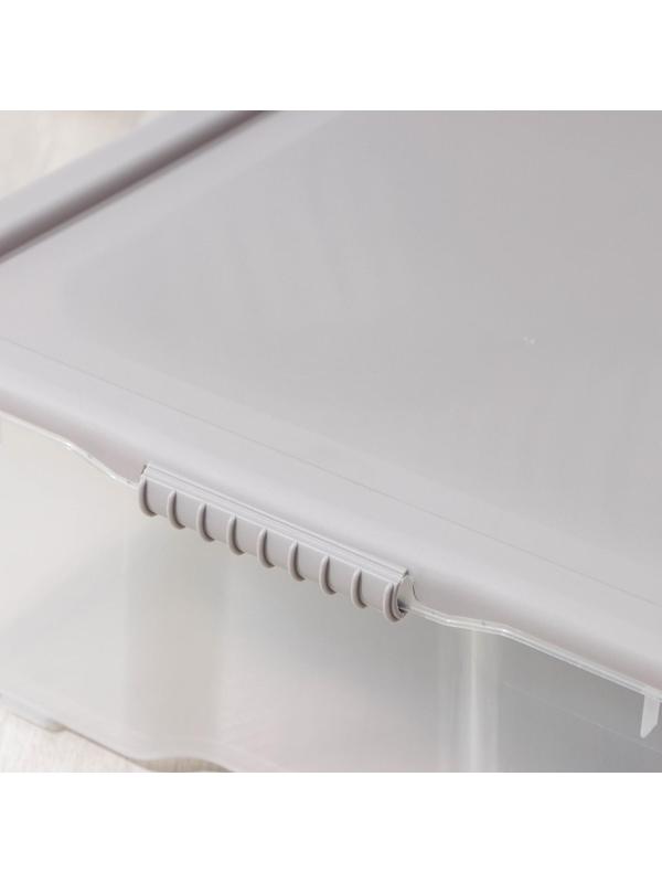 Контейнер для хранения с крышкой Porter, 32 л, 64×41,5×17,5 см, цвет дымчато-серый