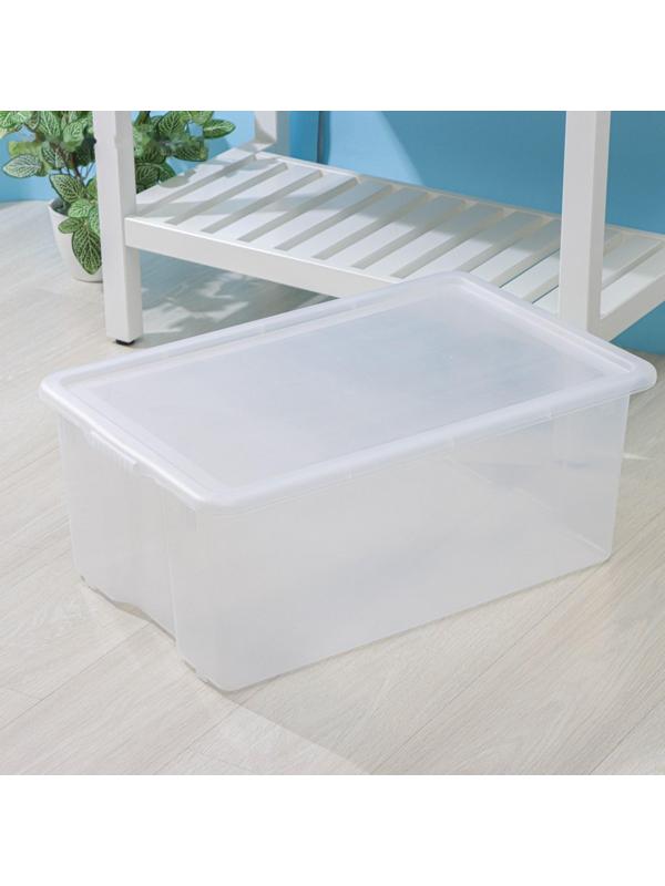 Контейнер для хранения с крышкой Porter, 50 л, 66×42×26 см, цвет прозрачный