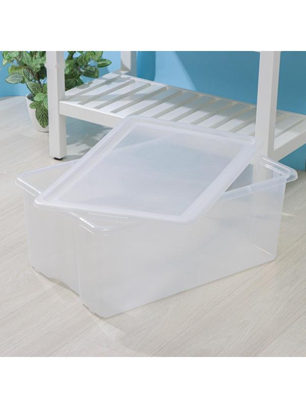 Контейнер для хранения с крышкой Porter, 50 л, 66×42×26 см, цвет прозрачный