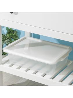 Контейнер для хранения с крышкой Porter, 8 л, 41×31×11 см, цвет слоновая кость