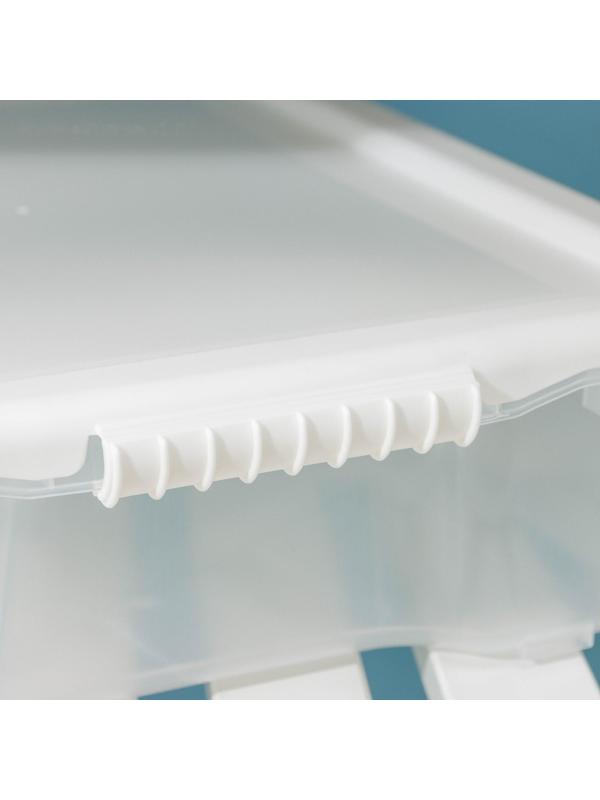 Контейнер для хранения с крышкой Porter, 8 л, 41×31×11 см, цвет слоновая кость