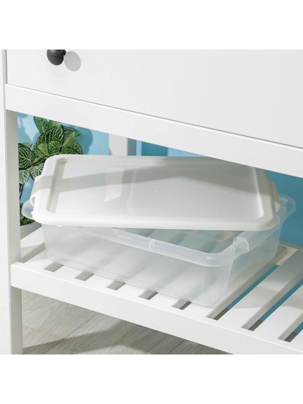 Контейнер для хранения с крышкой Porter, 8 л, 41×31×11 см, цвет слоновая кость