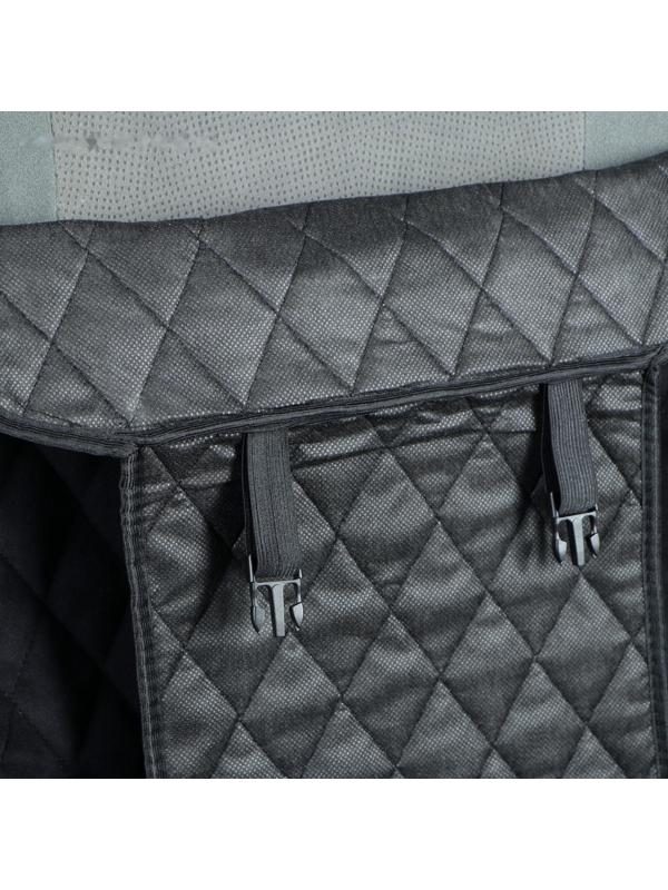 Накидка на переднее сиденье, велюр, размер 55 х 150 см, черный