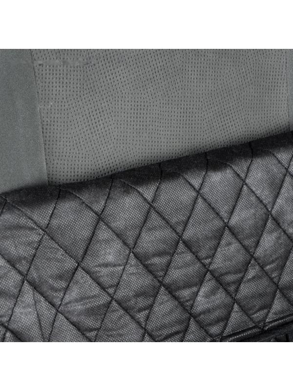 Накидка на переднее сиденье, велюр, размер 55 х 150 см, черный с красным кантом