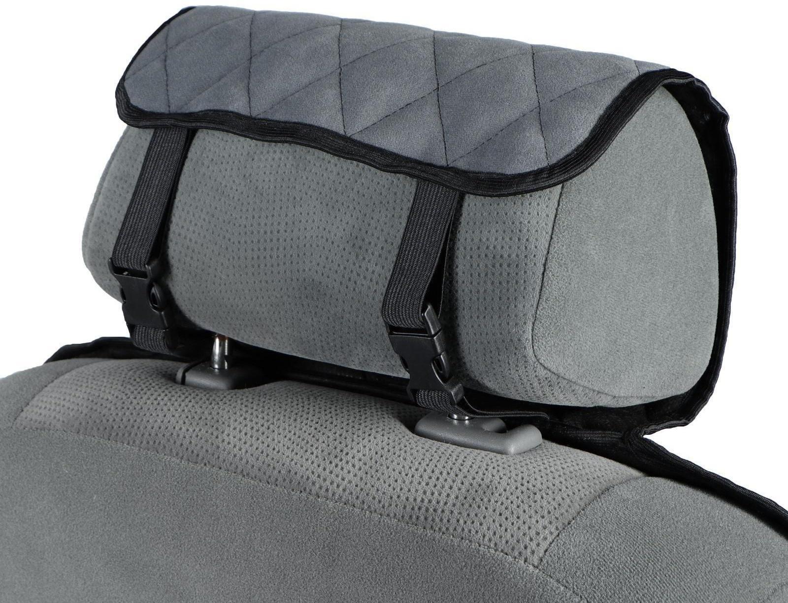 Накидка на переднее сиденье, велюр, размер 55 х150 см, серый