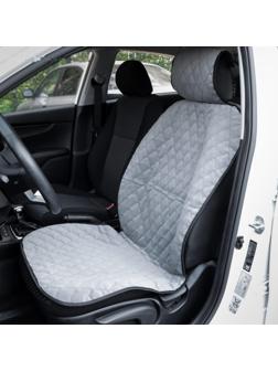 Накидка на переднее сиденье, велюр, размер 55 х150 см, серый