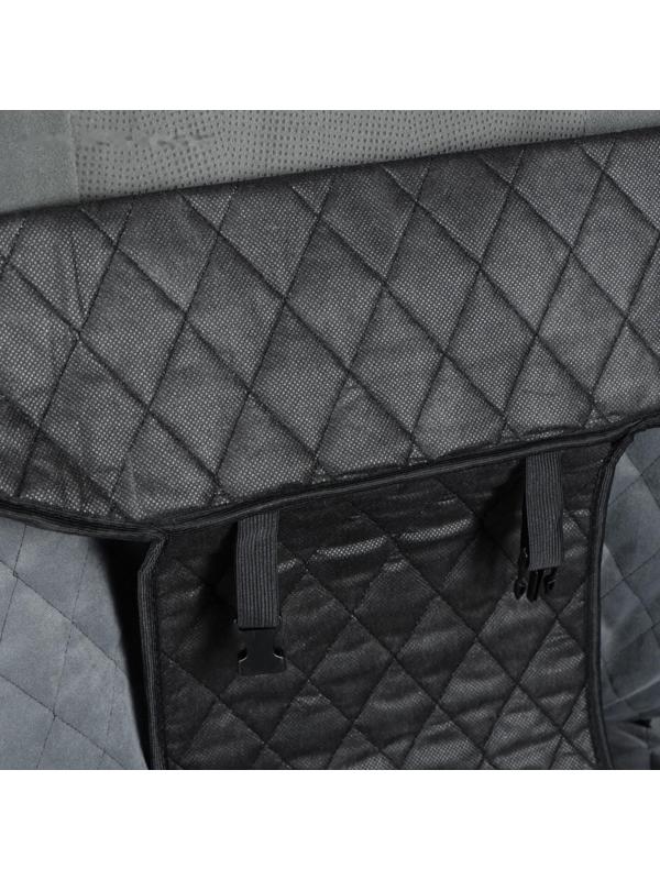 Накидка на переднее сиденье, велюр, размер 55 х150 см, серый