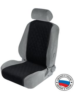 Накидка на переднее сиденье, велюр, размер 35 х 130 см, черный