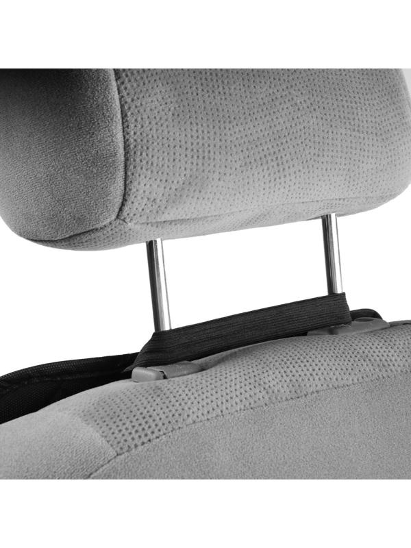 Накидка на переднее сиденье, велюр, размер 35 х 130 см, черный