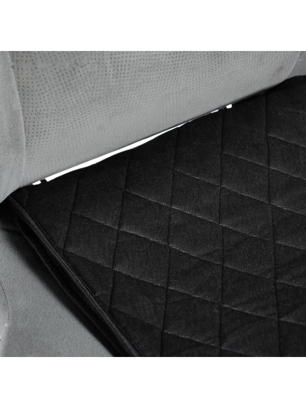 Накидка на переднее сиденье, велюр, размер 35 х 130 см, черный