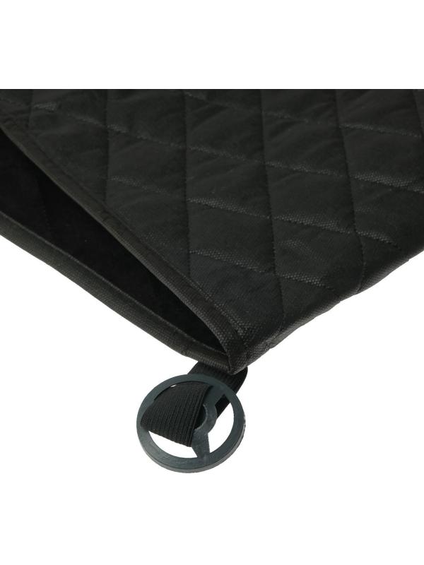 Накидка на переднее сиденье, велюр, размер 35 х 130 см, черный