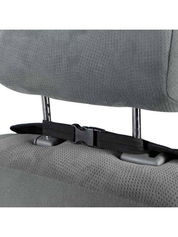 Накидка на переднее сиденье, велюр, размер 35 х 130 см, черный