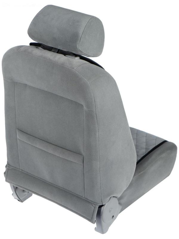 Накидка на переднее сиденье, велюр, размер 35 х 130 см, серый