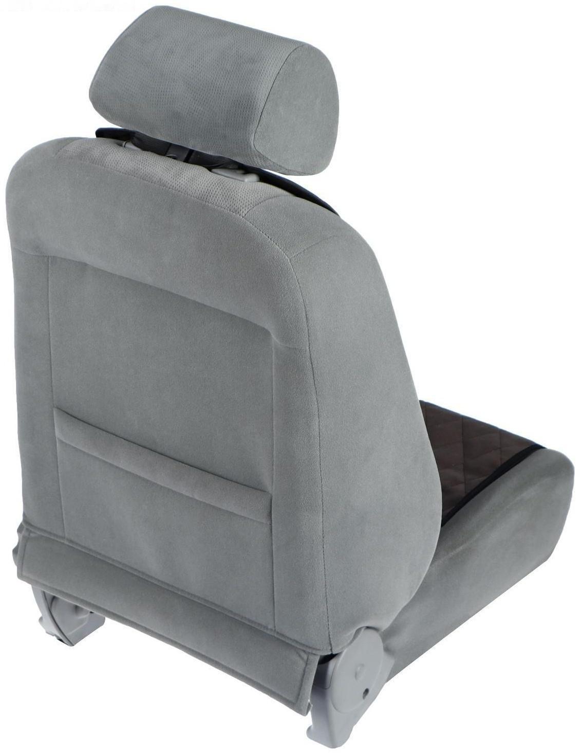 Накидка на переднее сиденье, велюр, размер 35 х130 см, коричневый