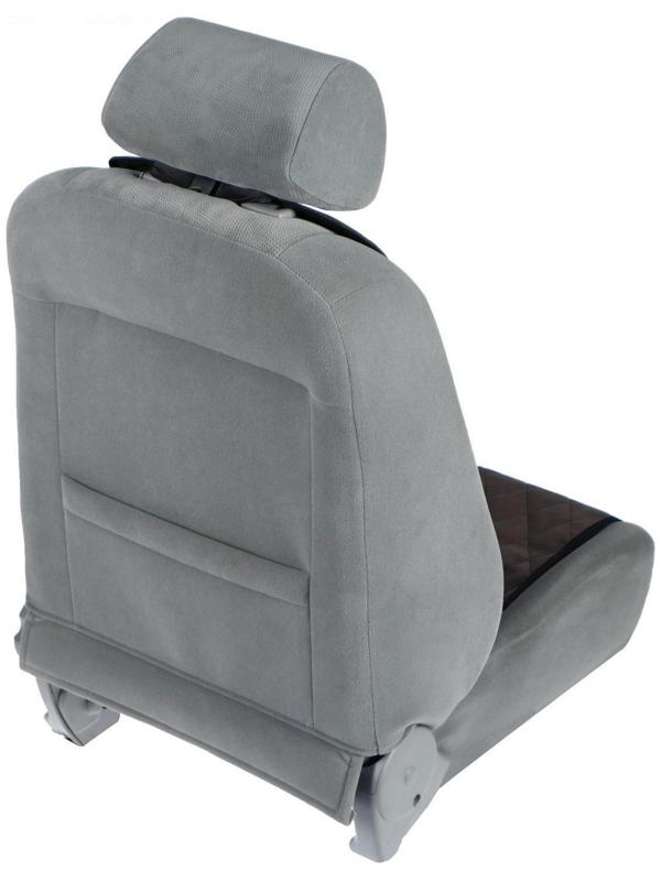 Накидка на переднее сиденье, велюр, размер 35 х130 см, коричневый