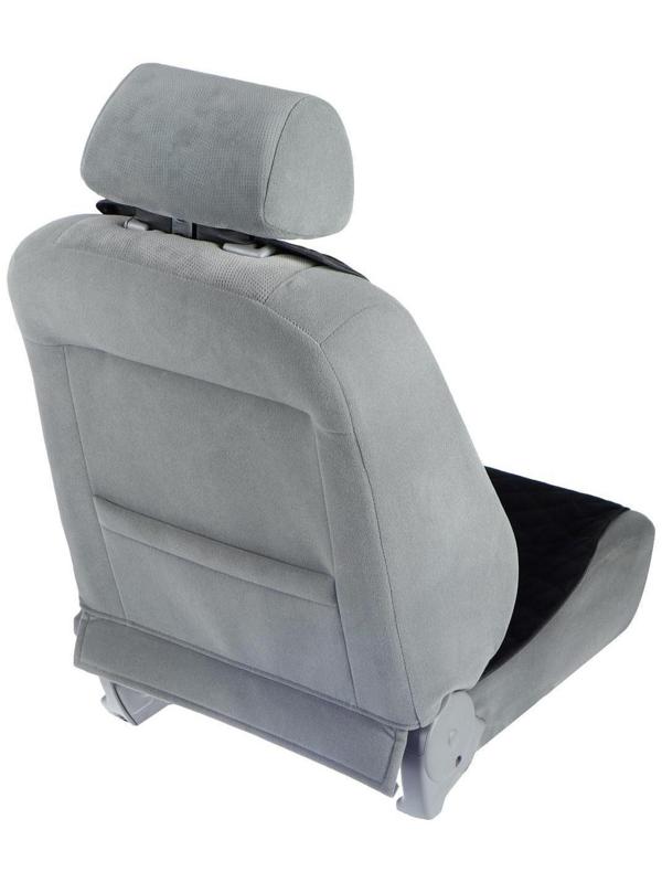 Накидка на переднее сиденье, велюр, размер 55 х 130 см, черный, широкое сиденье