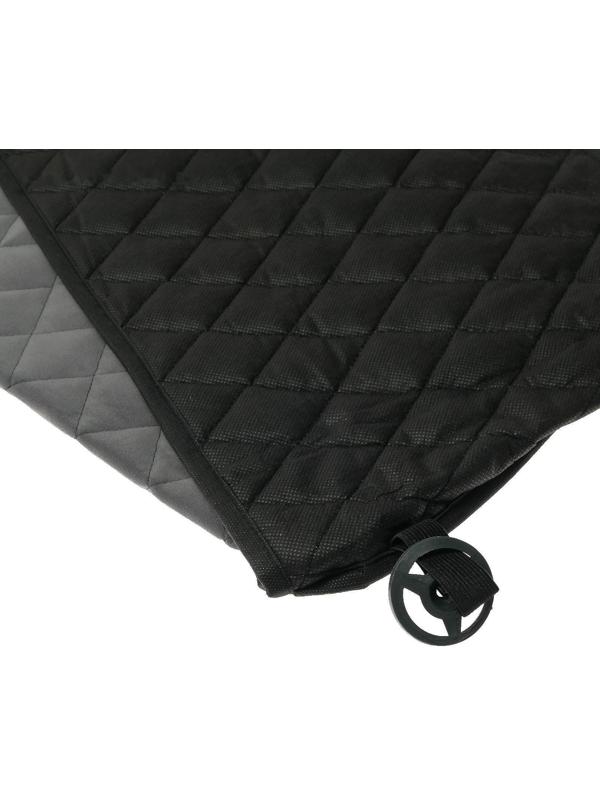 Накидка на переднее сиденье, велюр, размер 55 х 130 см, серый, широкое сиденье