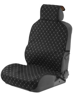 Накидка на переднее сиденье, лен, размер 55 х 150 см, черный