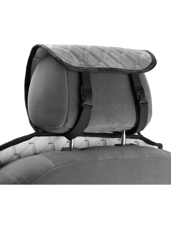 Накидка на переднее сиденье, велюр, размер 55 х 150 см, серый