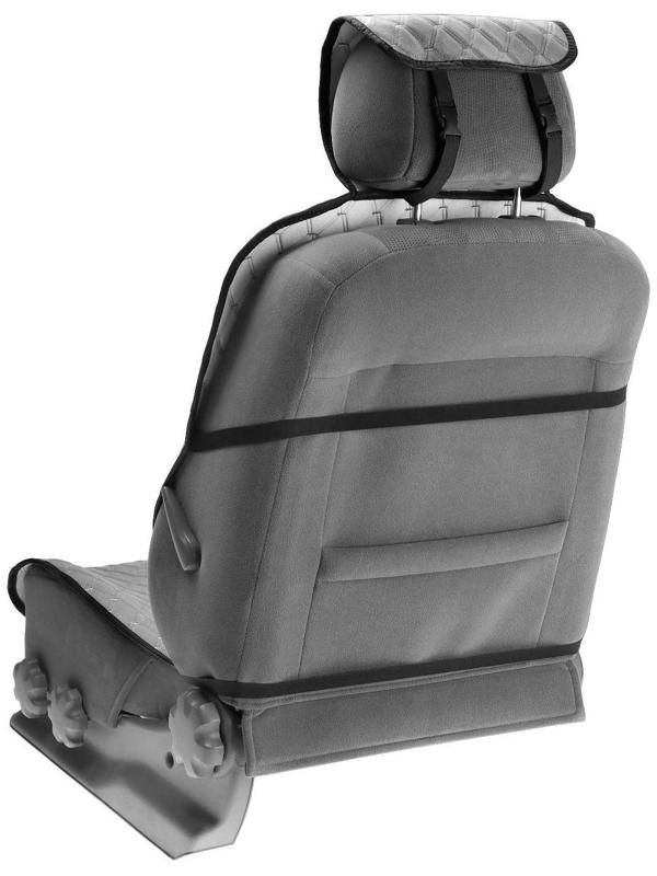 Накидка на переднее сиденье, велюр, размер 55 х 150 см, серый