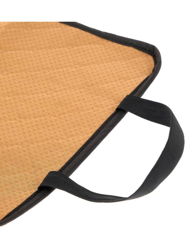 Накидка на переднее сиденье, лен, размер 55 х 130 см, черный, широкое сиденье