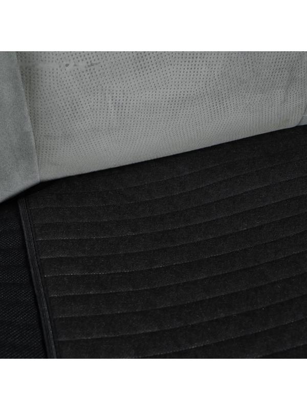 Накидка на переднее сиденье, лен, размер 55 х 130 см, черный, широкое сиденье