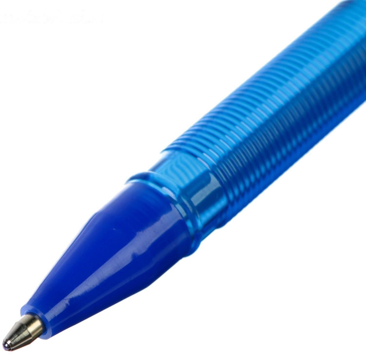 Ручка шариковая Luxor Focus Icy, узел 1.0 мм, синий стержень