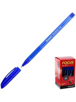 Ручка шариковая Luxor Focus Icy, узел 1.0 мм, синий стержень