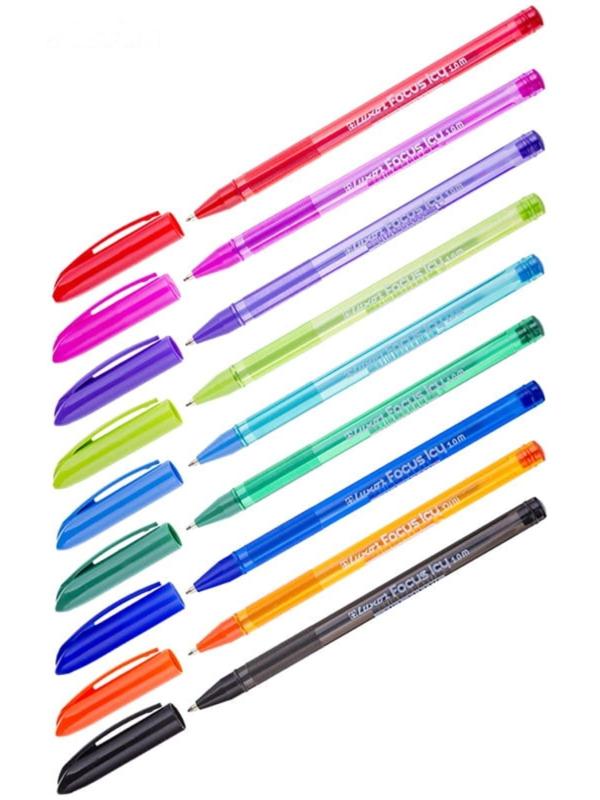 Ручка шариковая Luxor Focus Icy, узел 1.0 мм, чернила и корпус микс