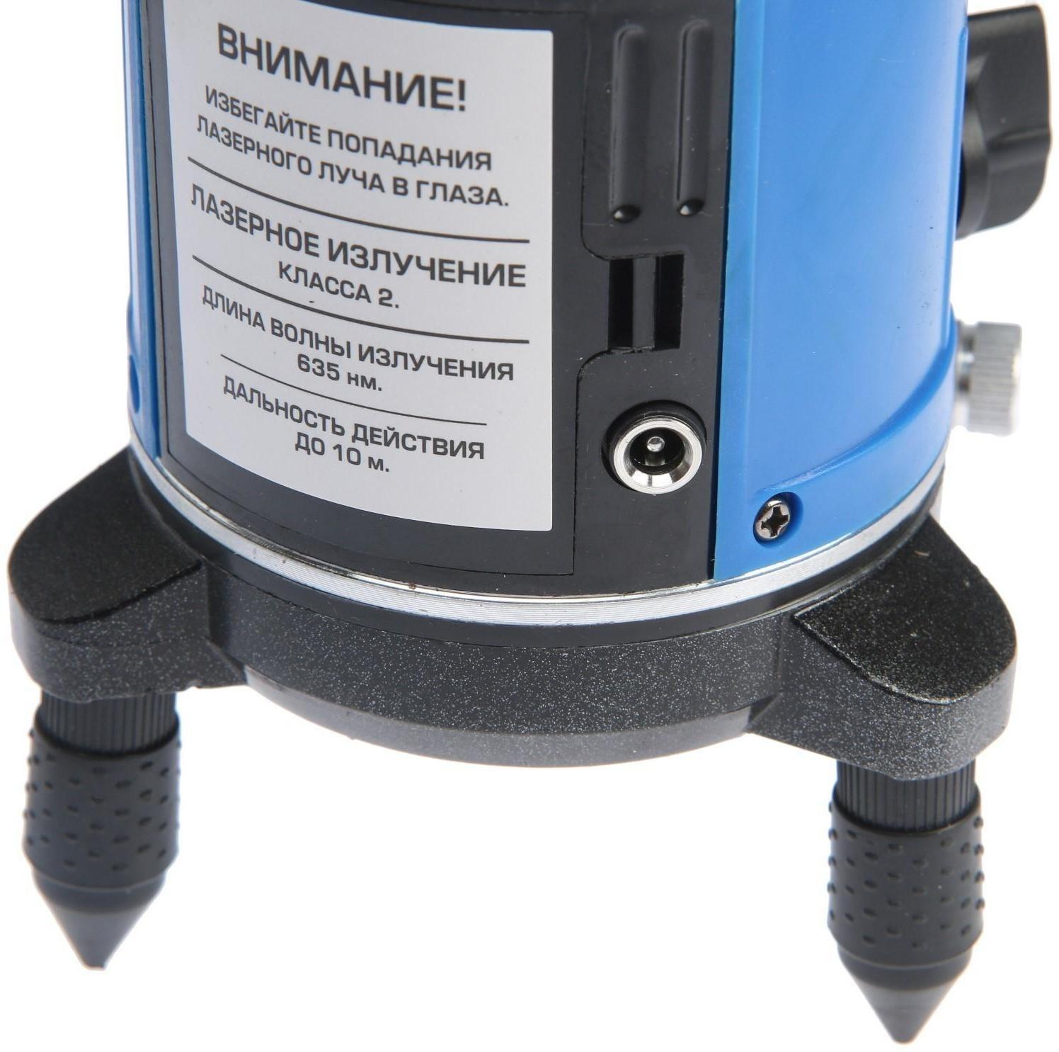 Уровень лазерный ТУНДРА, самовыравнивающийся, подставка, 2 луча, очки, зарядка, кейс