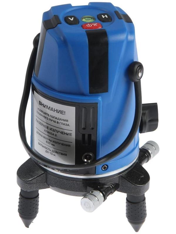 Уровень лазерный ТУНДРА, самовыравнивающийся, подставка, 2 луча, очки, зарядка, кейс