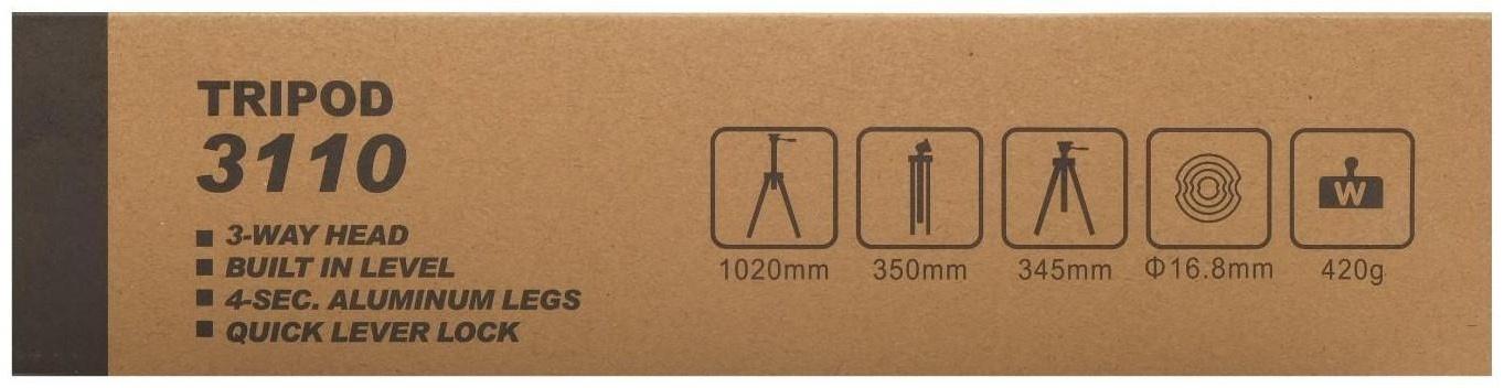 Штатив LuazON напольный, регулирование высоты 34-108 см, черно-серый