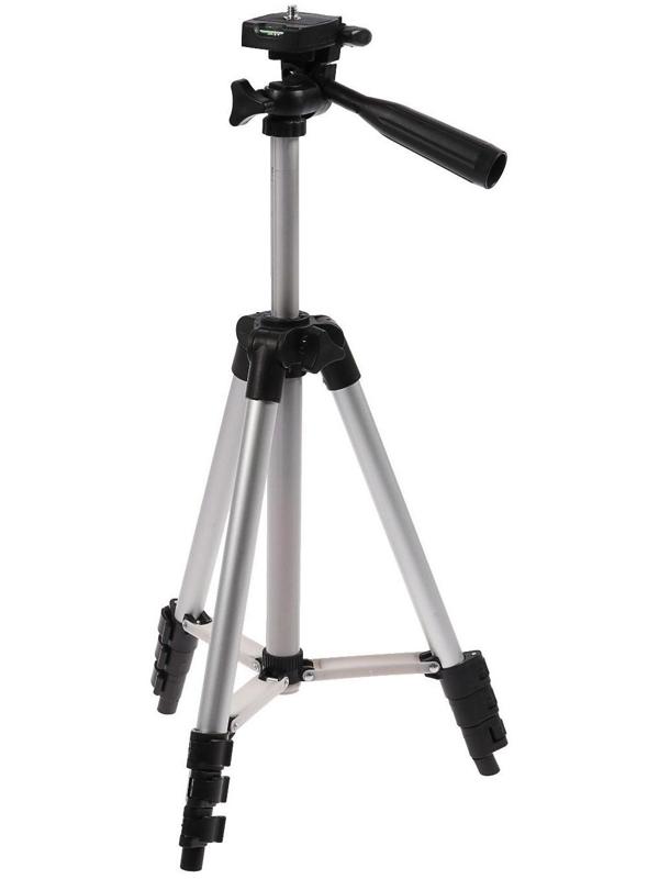 Штатив LuazON напольный, регулирование высоты 34-108 см, черно-серый