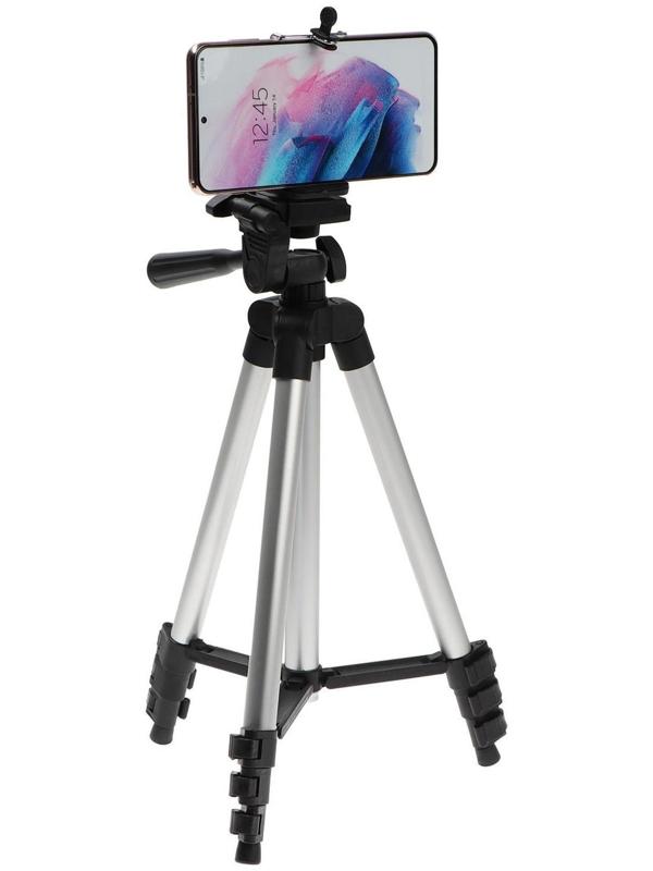 Штатив LuazON напольный, регулирование высоты 34-108 см, черно-серый