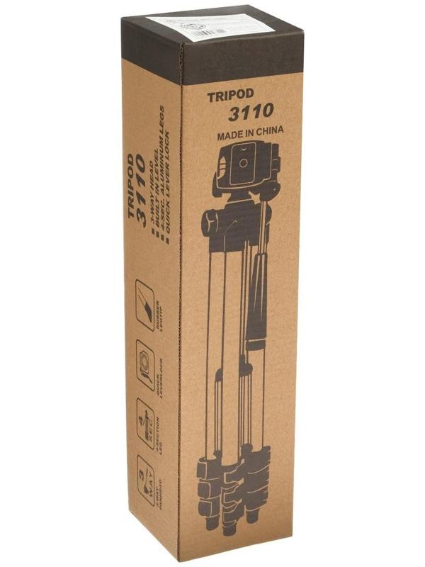 Штатив LuazON напольный, регулирование высоты 34-108 см, черно-серый