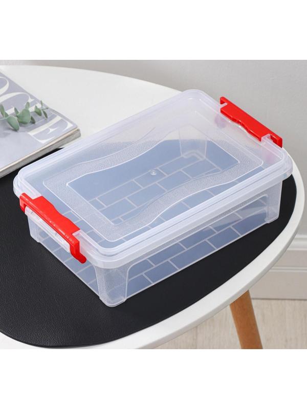 Контейнер для хранения с крышкой, 3,6 л, 31×20×9 см, цвет прозрачный