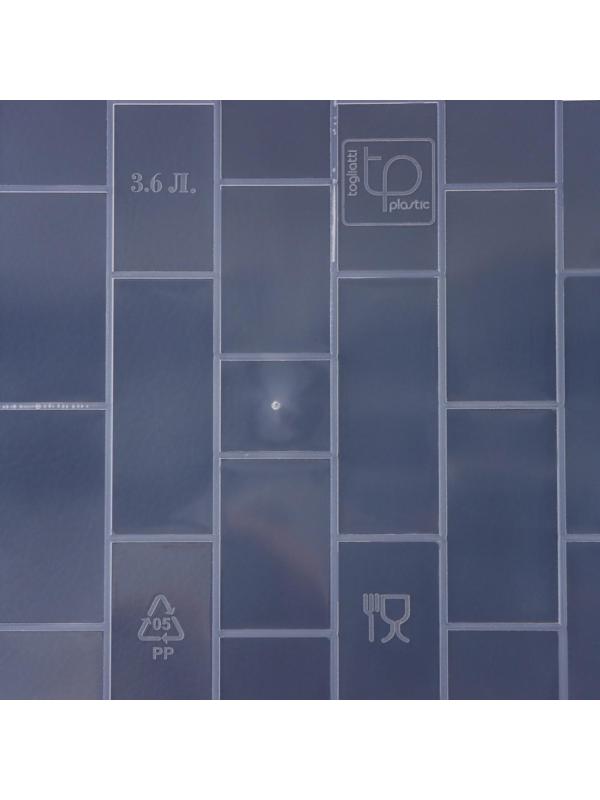 Контейнер для хранения с крышкой, 3,6 л, 31×20×9 см, цвет прозрачный