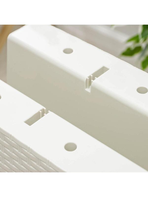 Кашпо на перила «Ротанг», 12 л, цвет бежевый