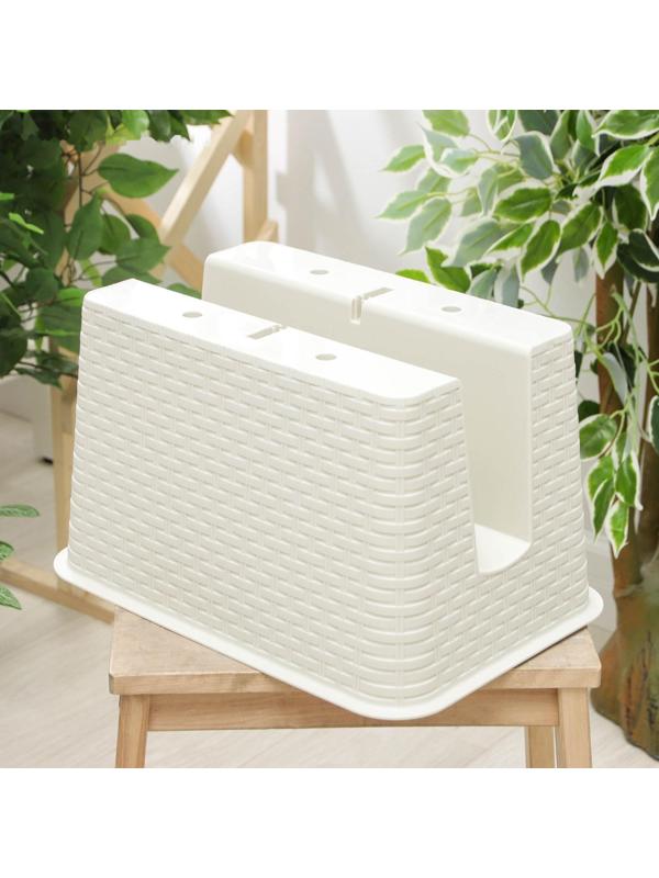 Кашпо на перила «Ротанг», 12 л, цвет бежевый