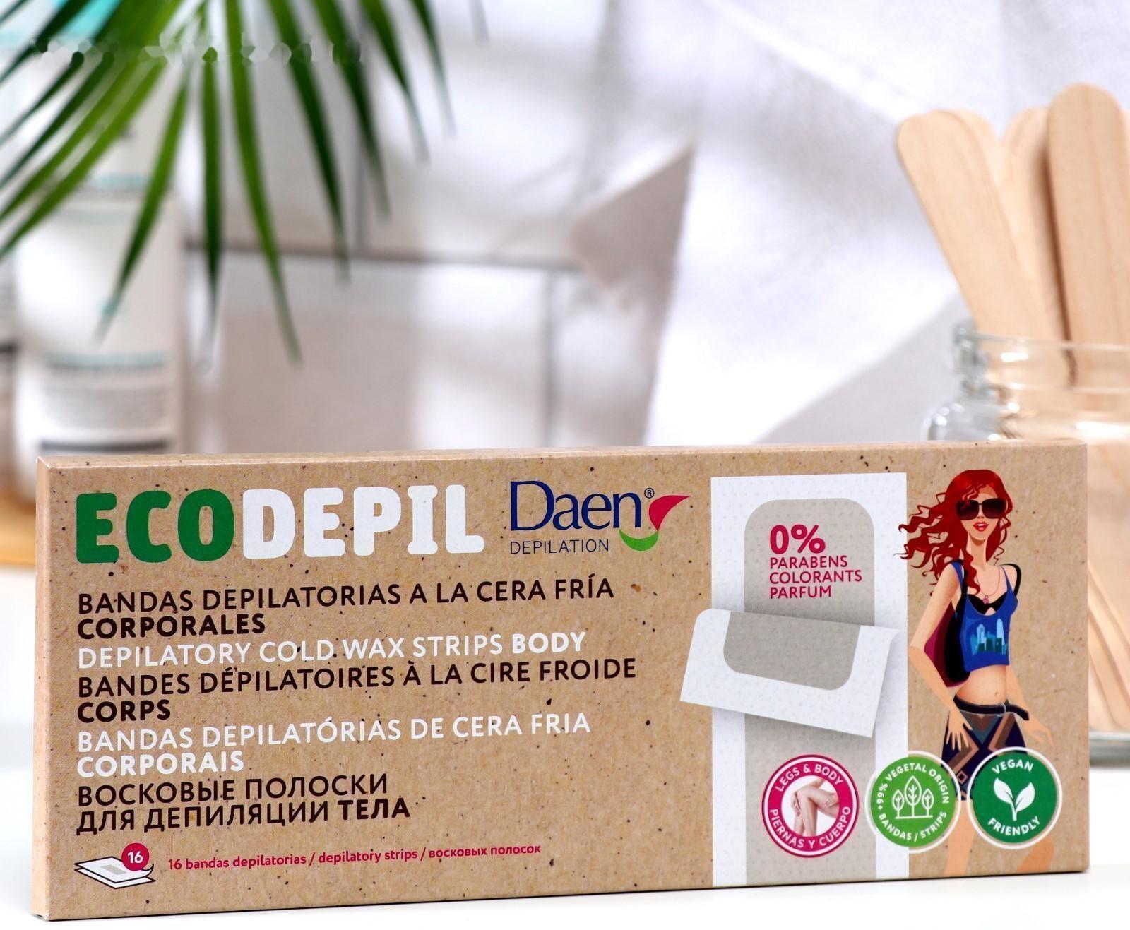 Полоски для депиляции Daen для тела, 16 шт