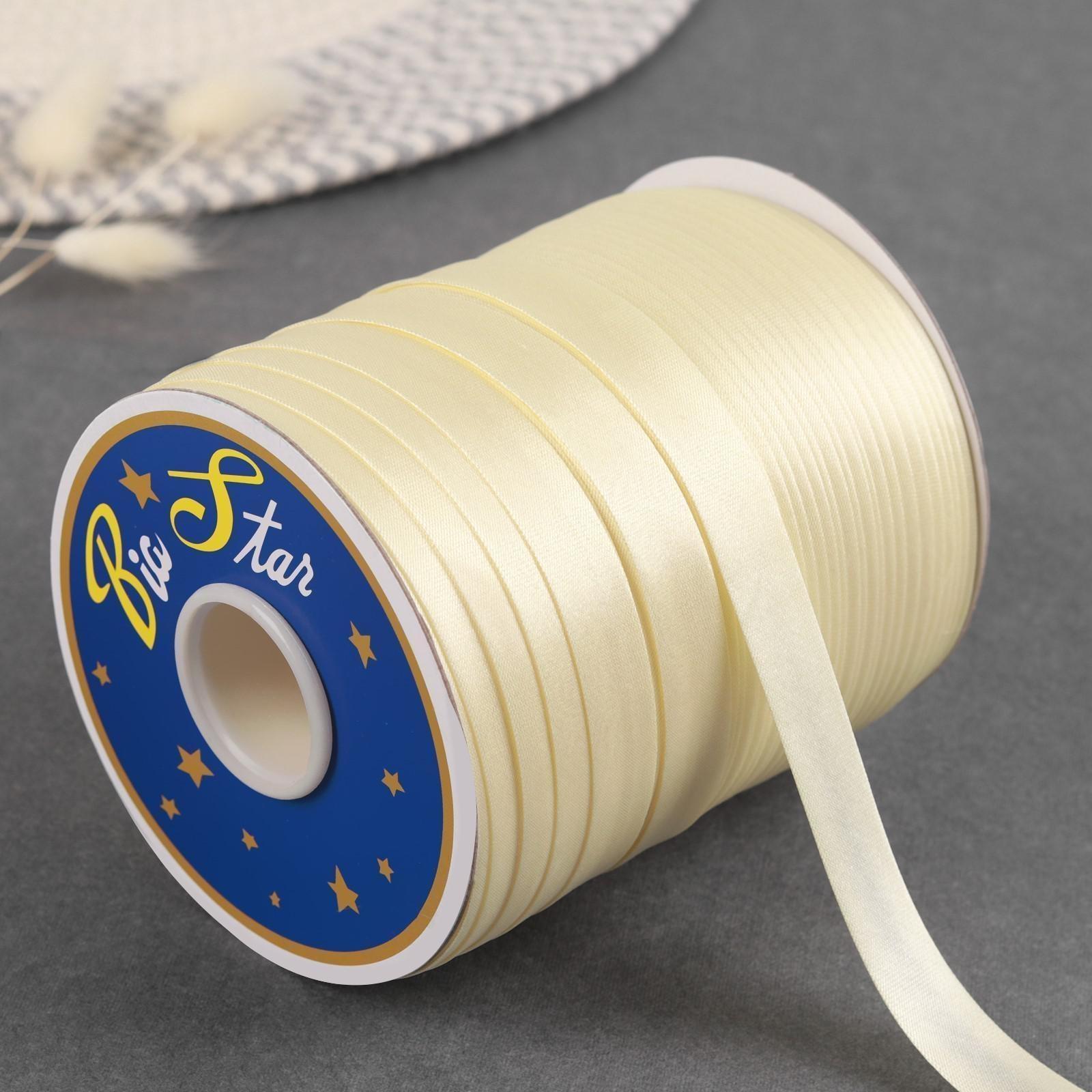 Косая бейка атласная, 15 мм × 132 м, цвет МИКС