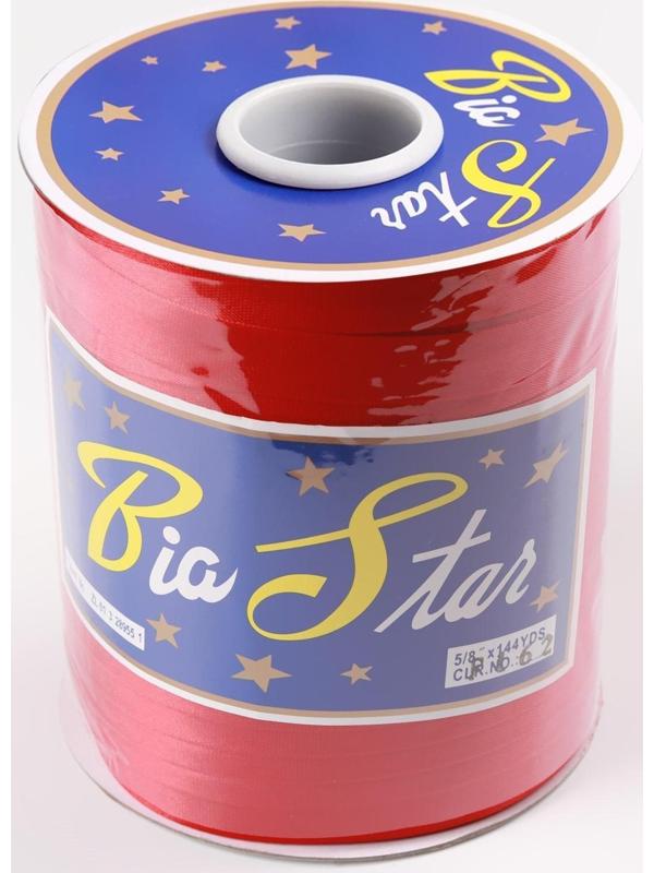 Косая бейка атласная, 15 мм × 132 м, цвет красный F162